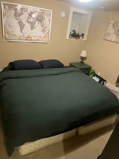 Soft bed with memory foam. 1 year old, slightly used. Moving and looking to downsize. Have to pick u...