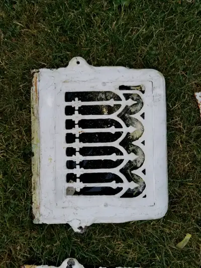 Antique / Vintage Cast Iron Grates with Louvers, View more