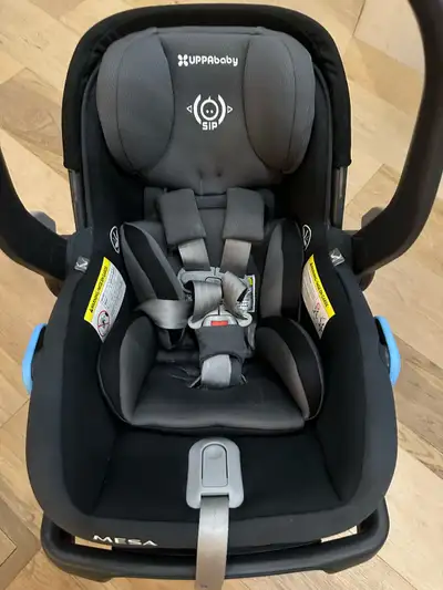 Uppa baby Mesa V2 infant car seat Jake + cozyganoosh cover, View more