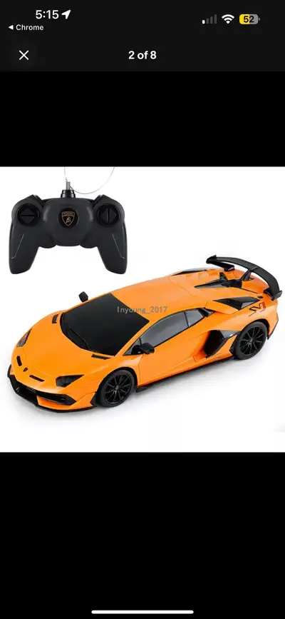 This Rastar Lamborghini Aventador SVJ remote control car is brand new, still in its original packagi...