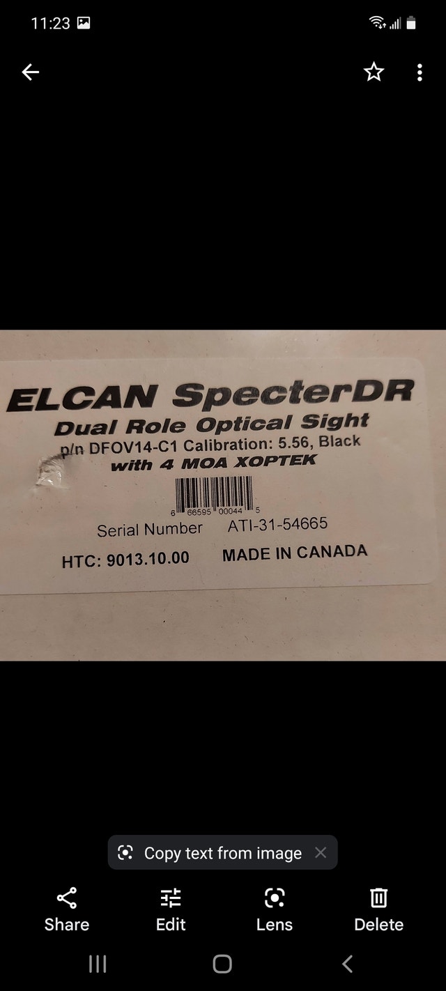 Elcan SpecterDR Dual Role Optical Scope Fishing, Camping & Outdoors