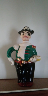 Antique pirate liquor decanter, made in Japan. 8" tall