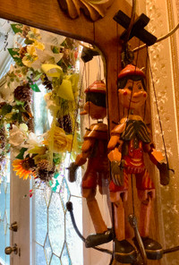 Marionnette sur fil vintage Pinocchio Bois sculpté rare 50$