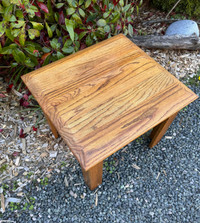 Vintage Solid Oak Coffee or Side Table
