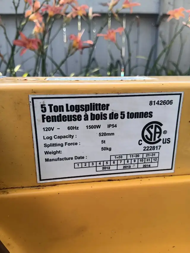 Electric  log splitter63284906775297122