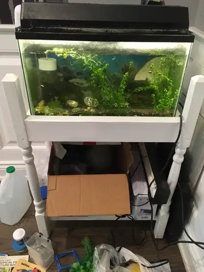 Fish tank and stand ，and everything form the pictures。everything is woring。 Fish tank size：51x25.5x3...