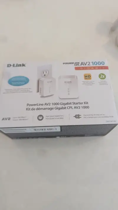 New D-Link PowerLine AV2 1000GB Starter Kit., View more