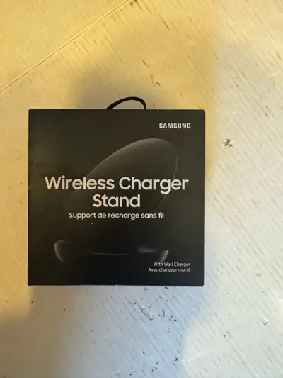 This is a Samsung Wireless Charger Stand, perfect for wirelessly charging your Qi-certified devices!...