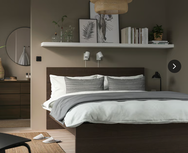 MALM Queen Bed Frame / Cadre de lit - Dark Brown/Brun foncé in Beds & Mattresses in West Island - Image 4