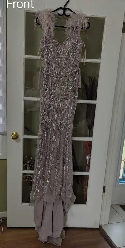 For sale wedding dress size small one time used price $300.