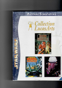 COLLECTION LUCAS ARTS STAR WARS CD ROM PC COMME NEUF TAXE INCLUS