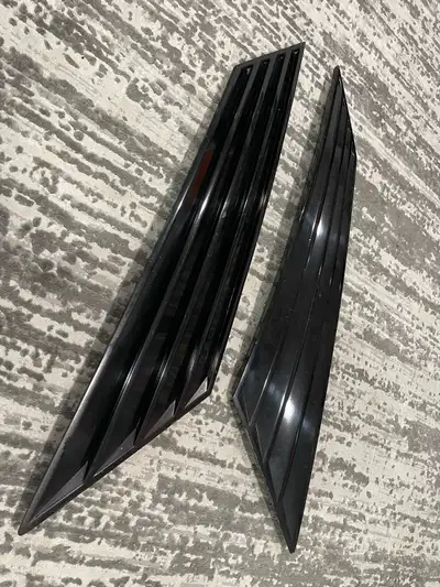 Pair of sail panels for 1979 - 1986 hatchback fox body mustangs. In black finish.