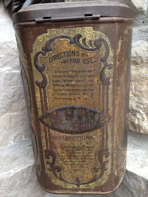 VINTAGE ST LAWRENCE STARCH PORT CREDIT ONTARIO ROYAL TINS in Arts & Collectibles in Mississauga / Peel Region - Image 6