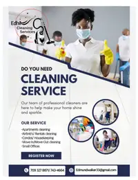 Cleaning services available 