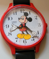Vintage Walt Disney Lorus Mickey Mouse Giant Watch Wall Clock