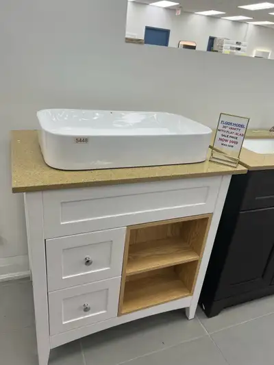 Floor model bathroom vanities on year end clearance sale $350 Soft closed hinges and sliders Sameday...
