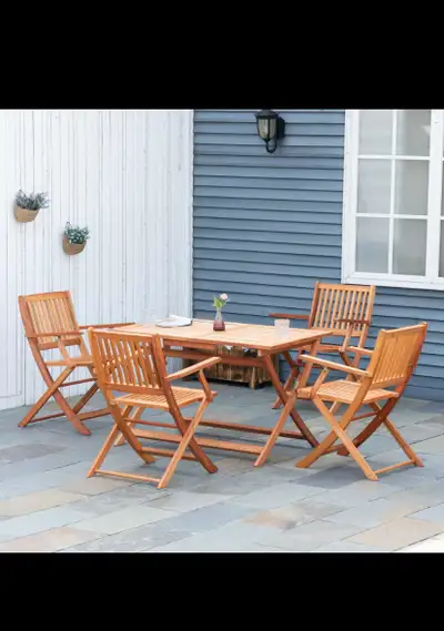 Patio dining set 5 pcs, View more