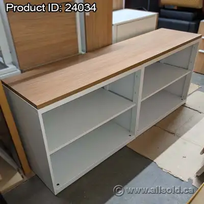 Teknion White & Medium Maple Bookshelf Credenza, View more