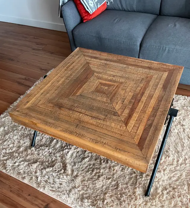 Structube ZAK Recycled Teak Coffee Table - Solid Wood590084669241436161