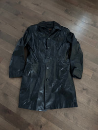 Damier leather coat size small like new!