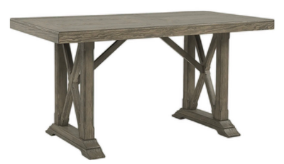 7-Piece Dining Set with Trestle Table and 6 Tufted Chairs, View more