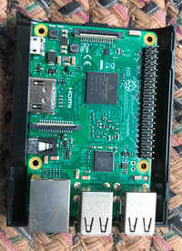 Raspberry Pi 3 with power supply and case