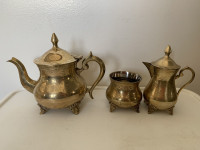  Vintage Brass Tea Set
