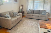 2 piece couch and love seat grey