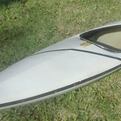 (WHITE)-HiPP Mithril kayak, $125.00 11.5 ft, 35 lbs, -Durable fiberglass reinforced plastic -Ideal f...