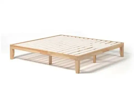 14 Inch King Size Wood Platform Bed Frame-Natural in Beds & Mattresses in Mississauga / Peel Region - Image 3