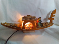 Vintage Souvenir Gondola Lamp with Shells