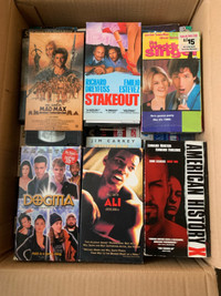 Box Full of VHS Movies 