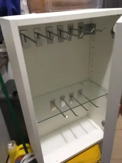 New Ikea White Enhet Wall Cabinet with Hooks for Jewellery - $45, View more