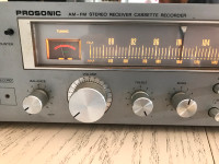 vintage AM/FM stéréo récepteur cassette recorder Prosonic