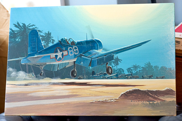 Aviation Art - Original Painting - Geoff Bennett - WW2-Fighter in Arts & Collectibles in Bridgewater