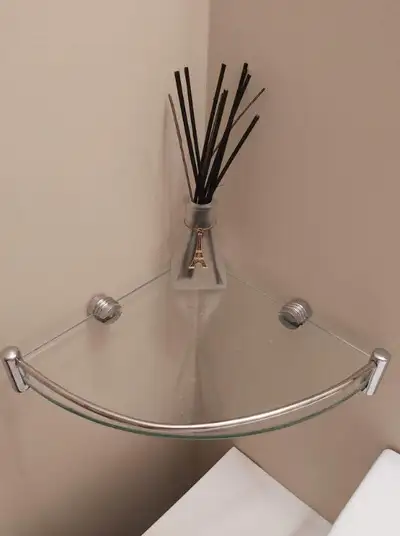 Corner glass shelf, View more