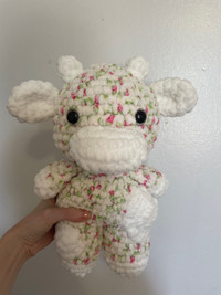 Crochet Spring Cow Plushie