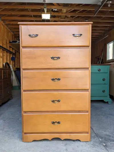 5 Drawer Tallboy in Maple , View more