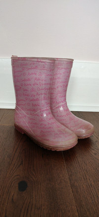 Disney Princess Pink Rain Boots - Girls size 12