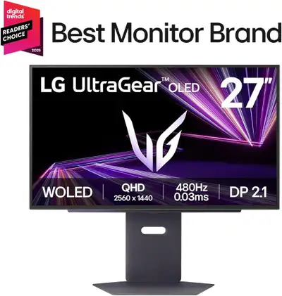 LG 27" WOLED 1440p 480hz gaming monitor, View more