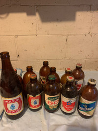 Bouteilles de bière , liqueur  antique/ vintage beer bottles