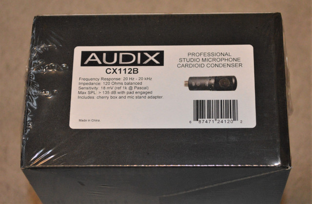 Audix CX112B Pro Large Diaphragm Studio Mic NEW NEUF dans Matériel audio professionnel  à Laval/Rive Nord - Image 4