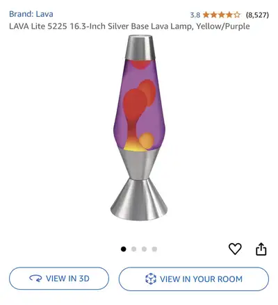 16.3-Inch Silver Base Lava Lamp,, View more