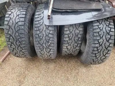 OBO or trade for 17'"superduty rims Thes tires are Mounted and balanced on stock 2013 chevy 8x180 HD...