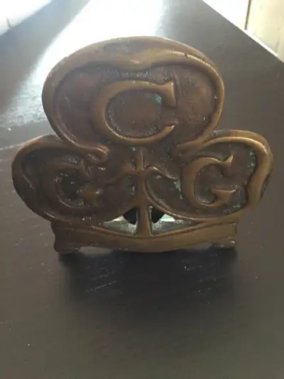 Vintage Solid Brass Girl Guides Flag Pole Topper, View more