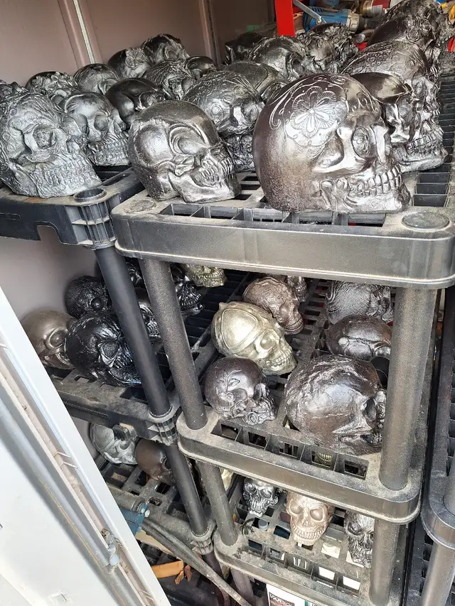 Large painted concrete skulls62863258579331123