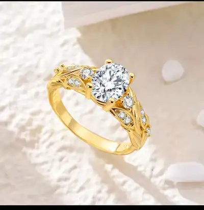 925 Sterling Silver Gold Plated Ring, View more