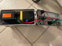 Two 12v batteries lithium with box