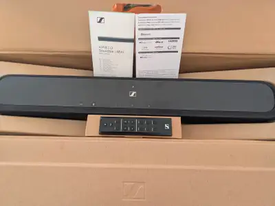 Sennheiser AMBEO Soundbar Mini - Immersive 3D Audio for TV, Movies, and Music. Powerful bass: Dual s...