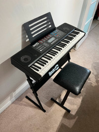 RockJam 61 Key Keyboard Piano, Touch Display Kit, Stand & Bench